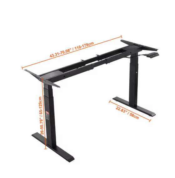 Cadre de bureau Électrique 95–160 cm