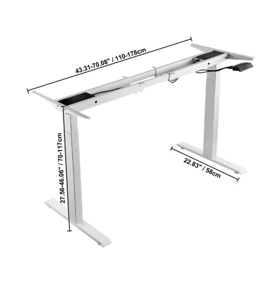 Cadre de bureau Électrique Réglable 70–120 cm