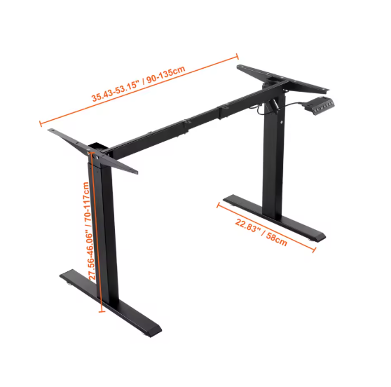 Cadre de bureau Électrique Réglable 90–135 cm